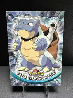 1999 Topps Pokemon TV Animation Series 1 Blastoise #09 Blue Logo- Non Holo - Image 1