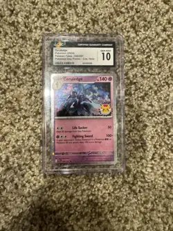 CGC 10 GEM MINT Ceruledge 040/091 Cosmos Holo Pokemon Day Promo 2024 Card - Image 1