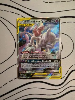 Pokemon TCG Mewtwo & Mew GX SM191 Black Star Promo Rare Holo NM Mint Card - Image 1