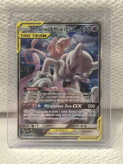 2019 Black Star Pokemon TCG Mewtwo and Mew GX Tag Team #SM191 - Image 1