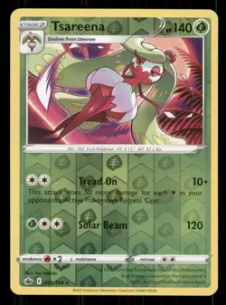 Tsareena SWSH06: Chilling Reign #015/198 Rare Reverse Holo Pokemon LP - Image 1