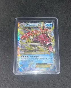 Pokemon Mega M Gyarados EX Ultra Rare Holo Card 27/122 XY:BREAKPoint MP - Image 1