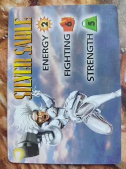 OverPower Marvel Fleer 1996 Silver Sable Hero Card Hillshire Farm Promo Rare - Image 1