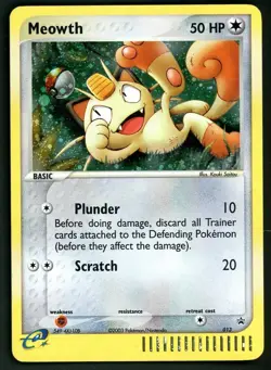 Pokemon Card Meowth 013 Black Star Promo Holo Foil LP - Image 1
