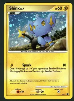 Pokemon Card Shinx DP15 Black Star Promo Holo Foil Inverted Back Error LP - Image 1
