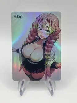 Mitsuri Demon Slayer - Rainbow Holo Full Art Custom Waifu Pokemon Card - Image 5