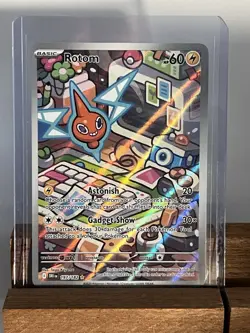 Pokemon TCG Rotom 197/182 Destined Rivals Full Art Holo Card with Illustration - Image 1