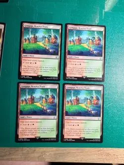 Magic the Gathering MTG Gongaga, Reactor Town x4 Land Cards NM/M Final Fantasy - Image 1