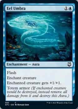 Eel Umbra - Light Play MTG Commander 2021 Forgotten Realms - Image 1