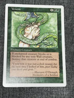 Venom - 5th Edition Core Set - Magic the Gathering MTG 1997 - Image 1