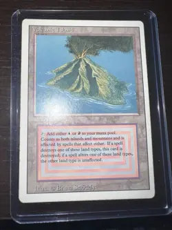 MTG Volcanic Island Dual Land | Revised Edition | Moderately Played - Image 1
