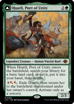 Huatli, Poet of Unity / Roar of the Fifth People [Lost Caverns of Ixalan] MTG - Image 1