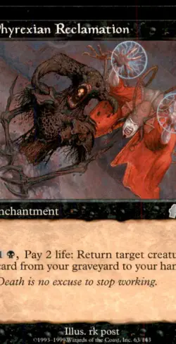 MTG Phyrexian Reclamation LP Light Play Urza's Legacy [1144] - Image 1