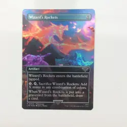 MTG Universes Beyond: LTR (0400) Wizard's Rockets - Borderless Prerelease Promo - Image 1