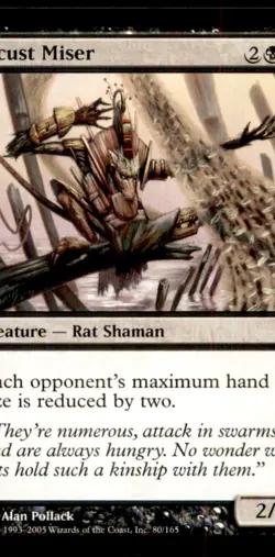 MTG Locust Miser LP Light Play Saviors of Kamigawa [1170] - Image 1