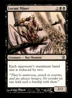 MTG Locust Miser LP Light Play Saviors of Kamigawa [1168] - Image 1