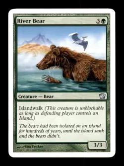 MTG River Bear LP Light Play Ninth Edition [1150] - Image 1