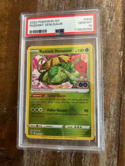 POKEMON 2022 GO RADIANT VENUSAUR #004 PSA 10 Gem Mint RARE - Image 1