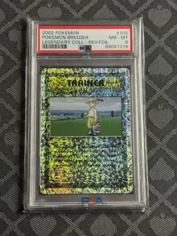 Pokemon Legendary Collection Reverse Holo Pokemon Breeder 102/110 PSA 8 NM-MT - Image 1