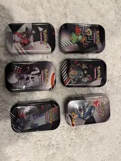 Pokemon Black Bolt White Flare Mini Tins. Set Of 6 - Image 1