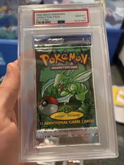 Pokemon Jungle Unlimited Scyther Booster Pack English Graded PSA 10 GEM MINT - Image 1