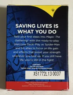 Magic: The Gathering Marvel's Spider-Man Welcome Deck White Peter Parker SEALED - Image 2