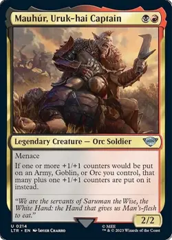 FOIL MAUHUR, URUK-HAI CAPTAIN mtg NM Lord of The Rings 1 Unc - Image 1