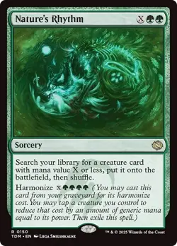 FOIL NATURE'S RHYTHM mtg NM Tarkir Dragonstorm 1 Rare - Image 1