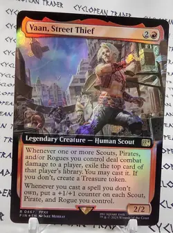 FOIL Extended Art VAAN, STREET THIEF mtg NM Final Fantasy 1 Rare - Image 1
