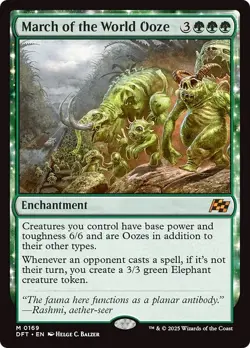 FOIL MARCH OF THE WORLD OOZE x1 mtg NM Aetherdrift 1 Mythic - Image 1