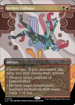 FOIL Borderless MOLTEN COLLAPSE mtg NM Lost Caverns of Ixalan 1 Rare - Image 1