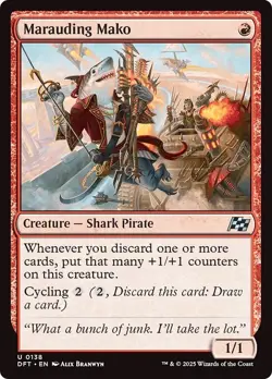 FOIL MARAUDING MAKO mtg NM Aetherdrift 1 Unc - Image 1