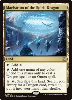 FOIL MAELSTROM OF THE SPIRIT DRAGON mtg NM Tarkir Dragonstorm 1 Rare - Image 1