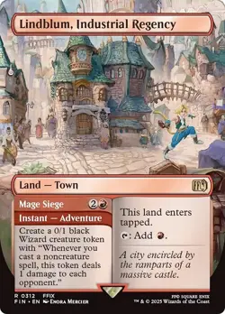 FOIL Borderless LINDBLUM, INDUSTRIAL REGENCY mtg NM-M Final Fantasy Rare - Image 1