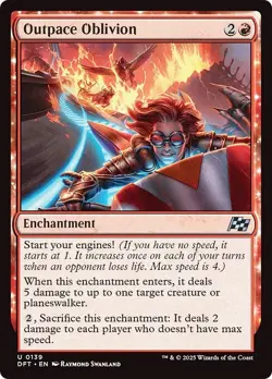 FOIL OUTPACE OBLIVION x4 mtg LP-NM Aetherdrift 4 Unc - Image 1