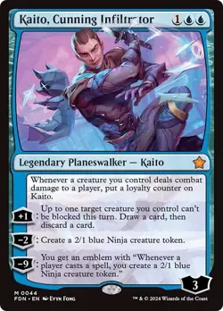 FOIL KAITO, CUNNING INFILTRATOR mtg NM Foundations 1 Mythic - Image 1