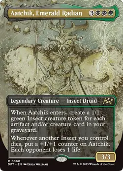 FOIL Borderless AATCHIK, EMERALD RADIAN mtg NM Aetherdrift 1 Rare - Image 1