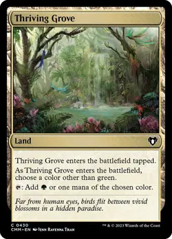 FOIL THRIVING GROVE mtg NM Commander Masters Common UNPLAYED - Image 1
