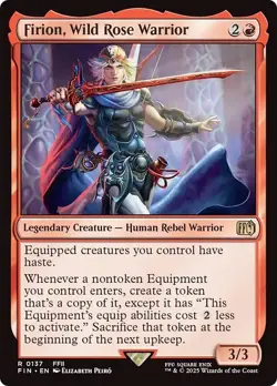 FOIL FIRION, WILD ROSE WARRIOR mtg NM Final Fantasy 1 Rare - Image 1
