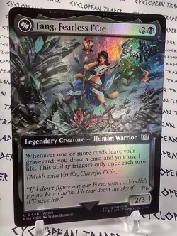 FOIL Extended Art FANG, FEARLESS L'CIE mtg LP Final Fantasy 1 Unc - Image 1