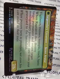 FOIL Extended Art FANG, FEARLESS L'CIE mtg LP Final Fantasy 1 Unc - Image 2
