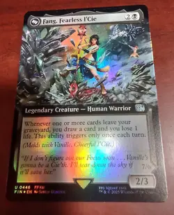 FOIL Extended Art FANG, FEARLESS L'CIE mtg LP Final Fantasy 1 Unc - Image 4