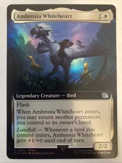 Ambrosia Whiteheart 424, Final Fantasy, Extended Art FOIL, FIN MTG TCG - Image 1
