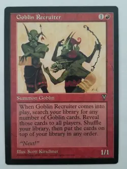 MTG Goblin Recruiter Visions 80/167 Regular Uncommon NM Mint Unplayed Vintage - Image 1