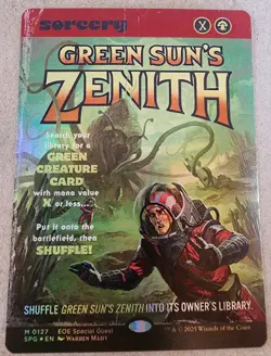 Green Sun's Zenith - #127 Foil Borderless Special Guests Edge Of Eternities Mtg - Image 1