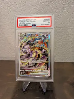 Mewtwo VStar PSA 10 GG44 English Pokemon Card 2023 Crown Zenith Alternate Art - Image 1