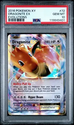 2016 Pokemon Dragonite EX XY Evolutions 72/108 PSA 10 - Image 1
