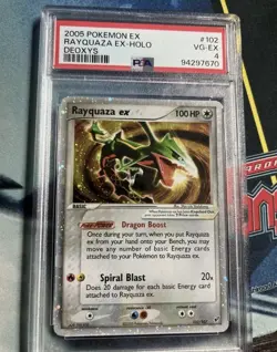 Pokemon TCG Rayquaza EX Deoxys Holo Rare Card - Image 1