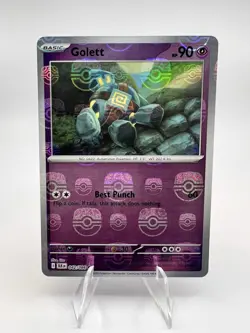 Golett - 042/086 - Master Ball Reverse Holo - Pokemon TCG SV: Black Bolt - NM - Image 1