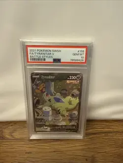 2021 Pokemon Sword & Shield Battle Styles Tyranitar V ALT Art # 155/163 PSA 10 - Image 1